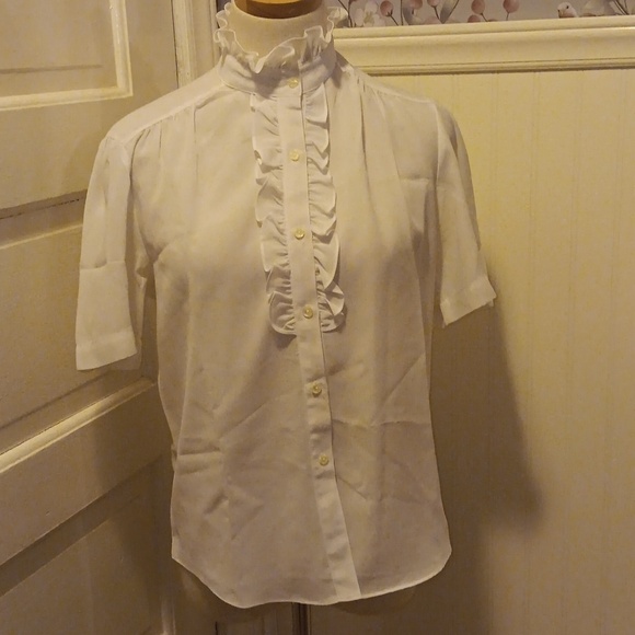 Vintage LaBlouse white 10 petite - Picture 1 of 3